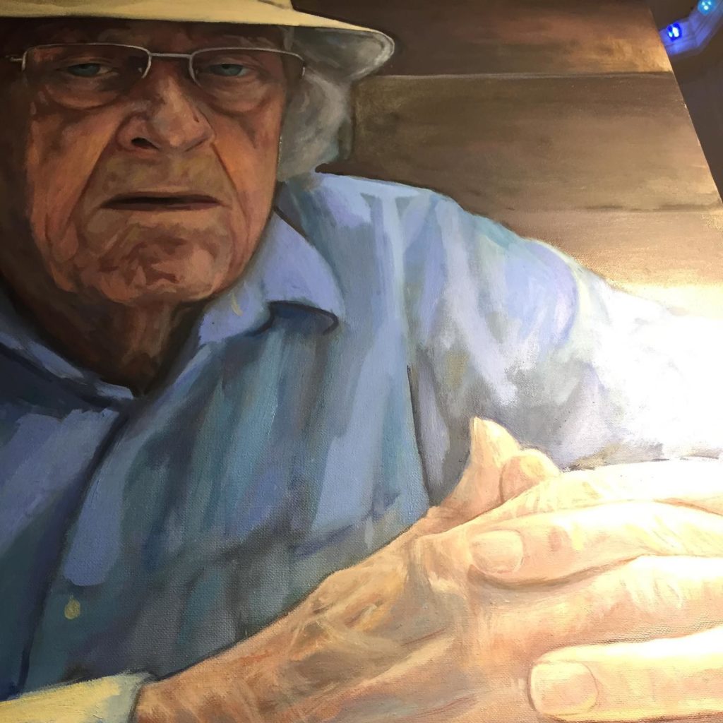 Painting titled Blue shirt